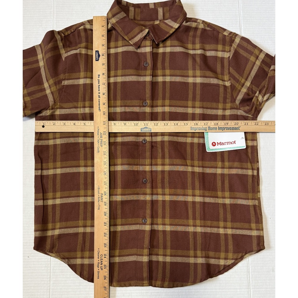 MARMOT Fairfax - Women's Brown‎ Button Flannel Shirt - Size Medium - NWT - Picture 3 of 8